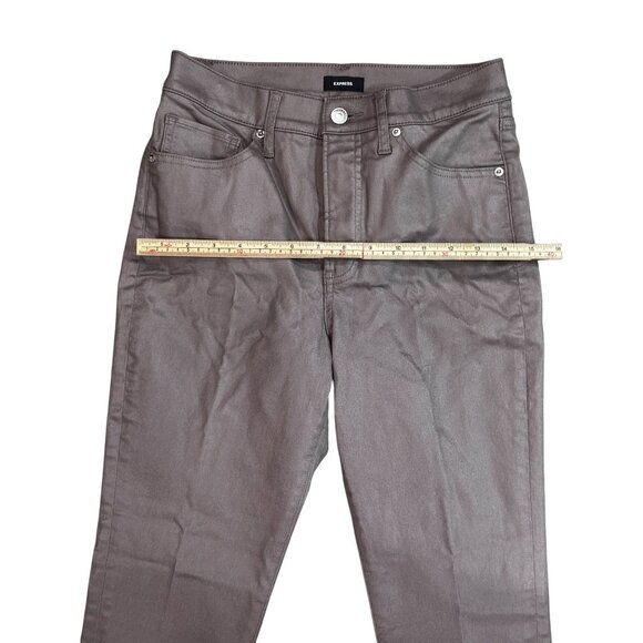 Express Skinny High Rise Womens Pants 4R Conscious Edit Beige Cotton Blend Made - Picture 10 of 11